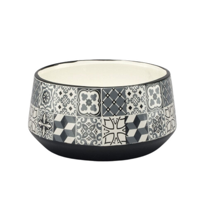 Black and White Mosaic Tile Bowl